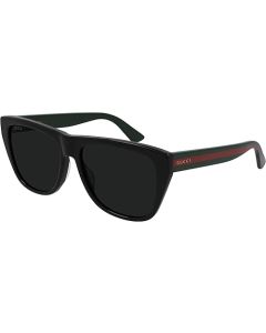 Gucci GG 0926S 001 Black Plastic Square Sunglasses Grey Lens, Men