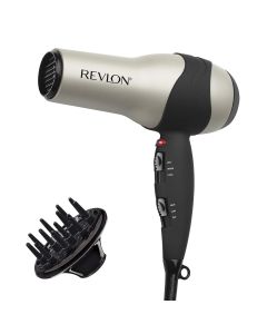 REVLON Turbo Hair Dryer | 1875 Watts of Maximum Shine, Fast Dry (Silver)