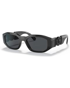Versace Man Sunglasses Black Frame, Dark Grey Lenses, 53MM