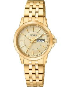 Citizen Quartz Womens Watch, Stainless Steel, Classic, Gold-Tone (Model: EQ0603-59P)