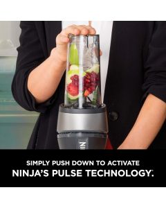 Ninja Fit Compact Personal Blender, Portable Blender for-Smoothies, Shakes, Food Prep, and Frozen Blending, 700-Watt Base, (2) 16-oz. Cups and Spout Lids, Black QB3001SS