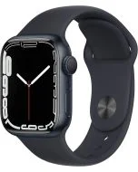 Apple Watch Series 7 (GPS, 41mm) Midnight Aluminum Case with Midnight Sport Band, Regular (Renewed)
